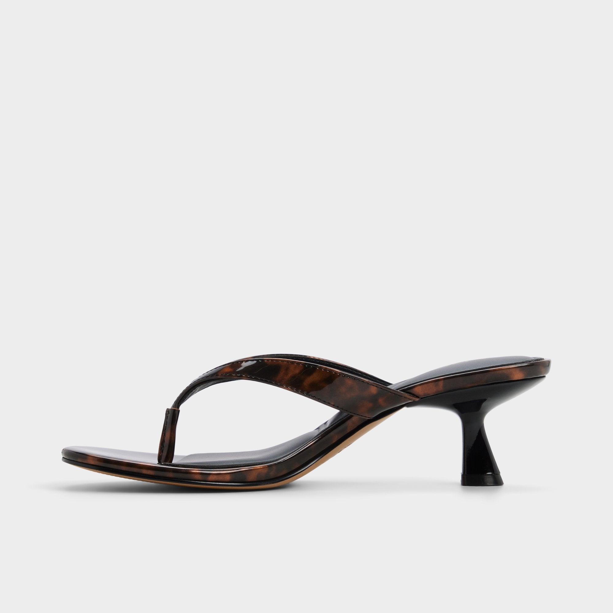 Jump in Open Brown - Heeled flip flop, Kitten heel | Aldo on sale