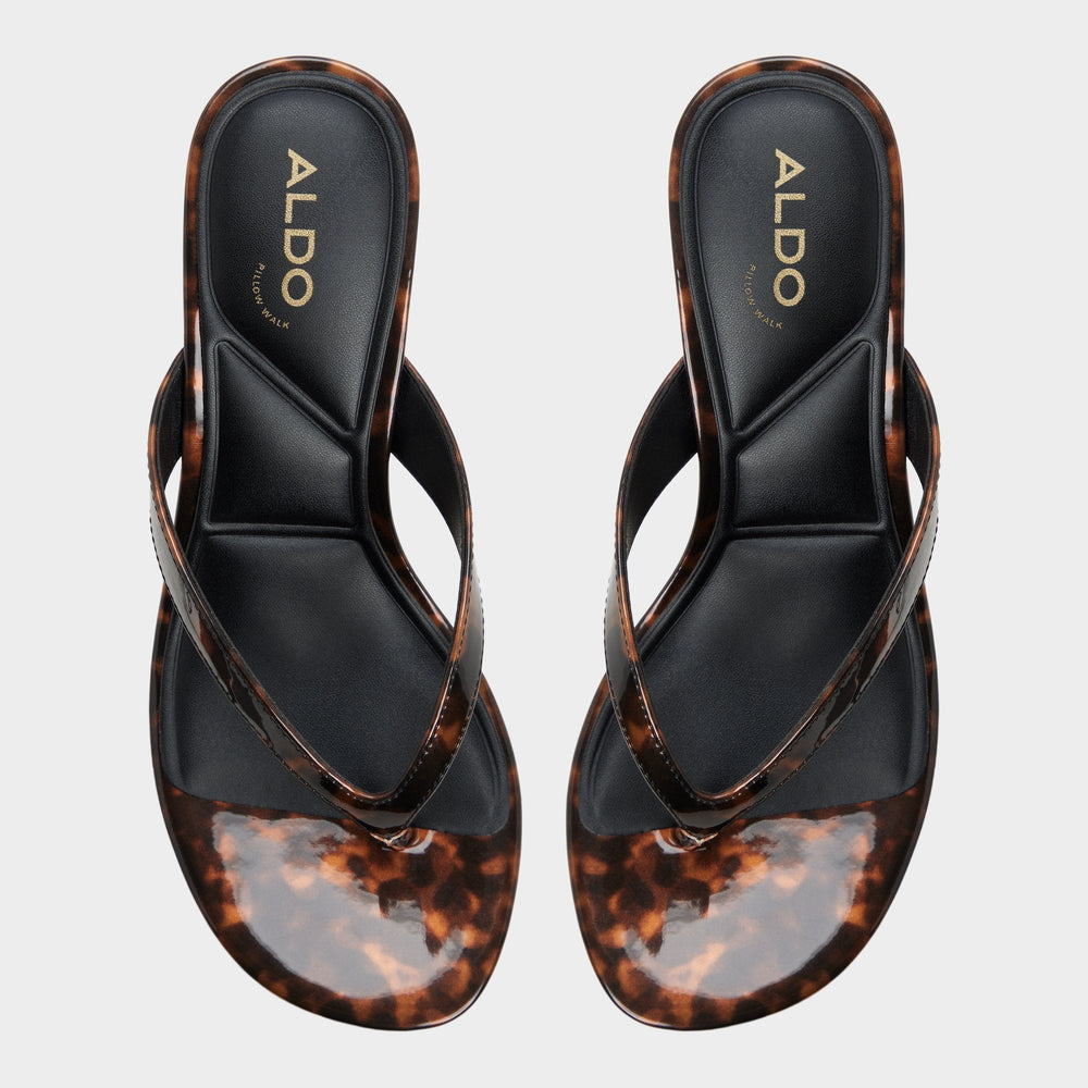 Jump in Open Brown - Heeled flip flop, Kitten heel | Aldo on sale