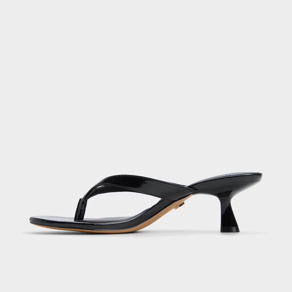 Jump Black Women's Strappy sandals - Heeled flip flop, Kitten heel | Aldo for sale