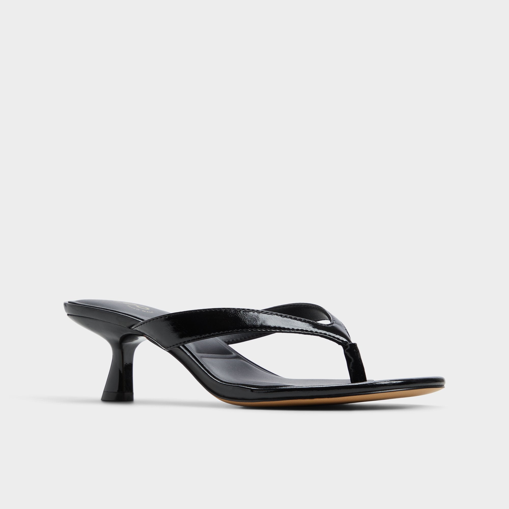 Jump Black Women's Strappy sandals - Heeled flip flop, Kitten heel | Aldo for sale