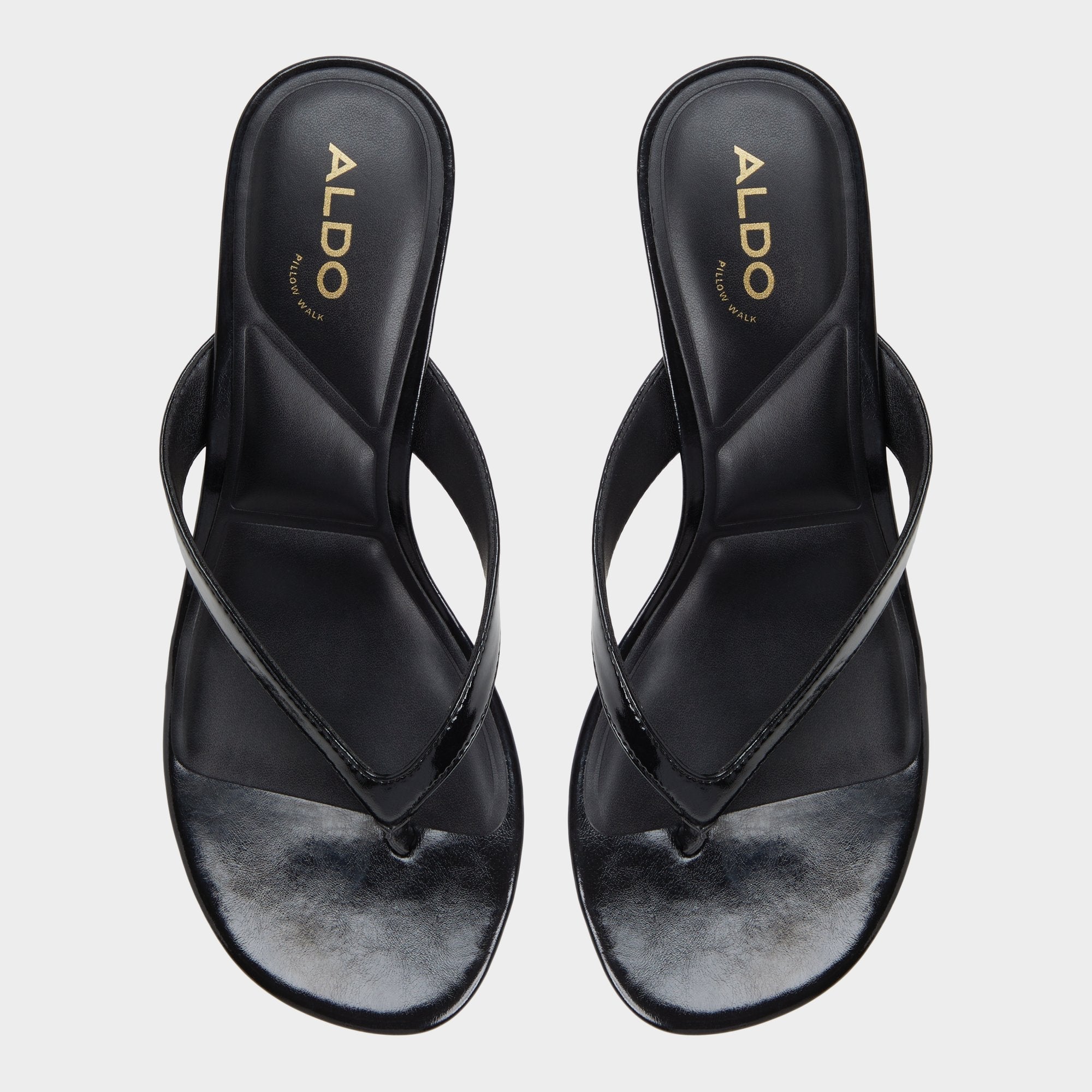 Jump Black Women's Strappy sandals - Heeled flip flop, Kitten heel | Aldo for sale