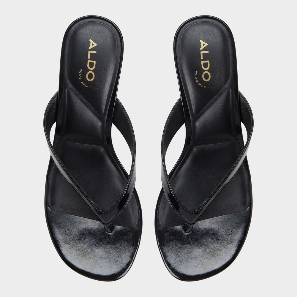 Jump Black Women's Strappy sandals - Heeled flip flop, Kitten heel | Aldo for sale