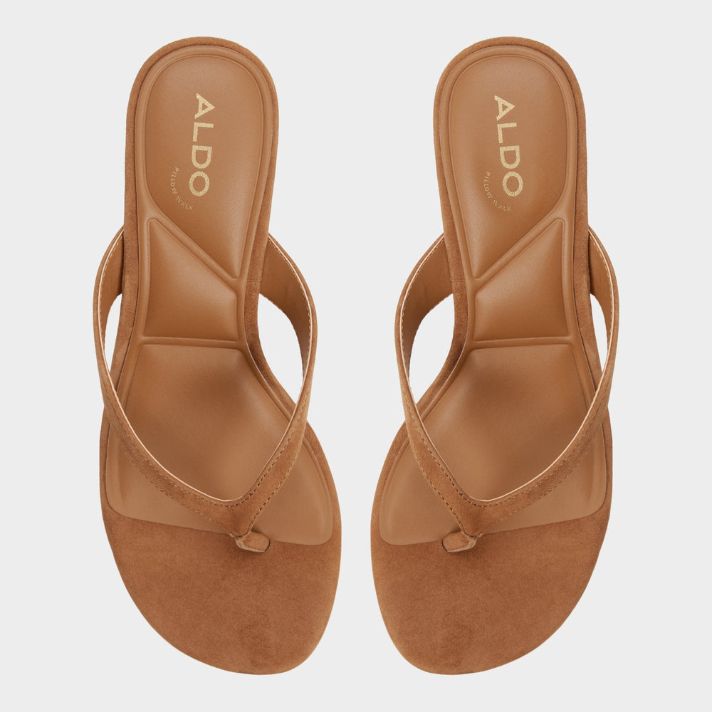 Jump in Medium Brown - Heeled flip flop, Kitten heel | Aldo online