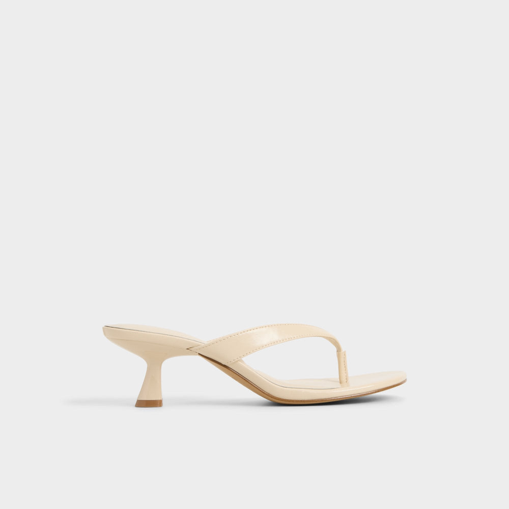 Jump in Cream - Heeled flip flop, Kitten heel | Aldo outlet