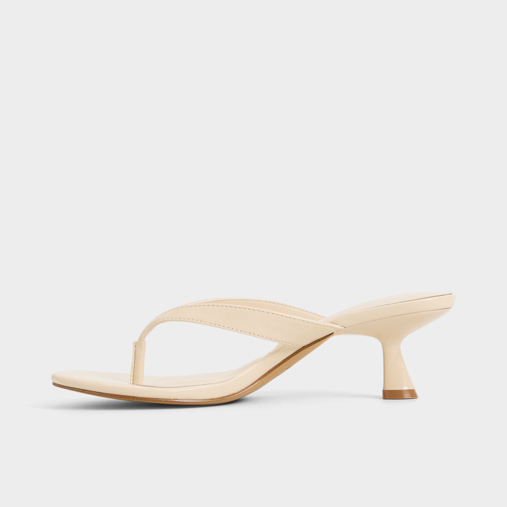 Jump in Cream - Heeled flip flop, Kitten heel | Aldo outlet