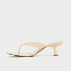 Jump in Cream - Heeled flip flop, Kitten heel | Aldo outlet