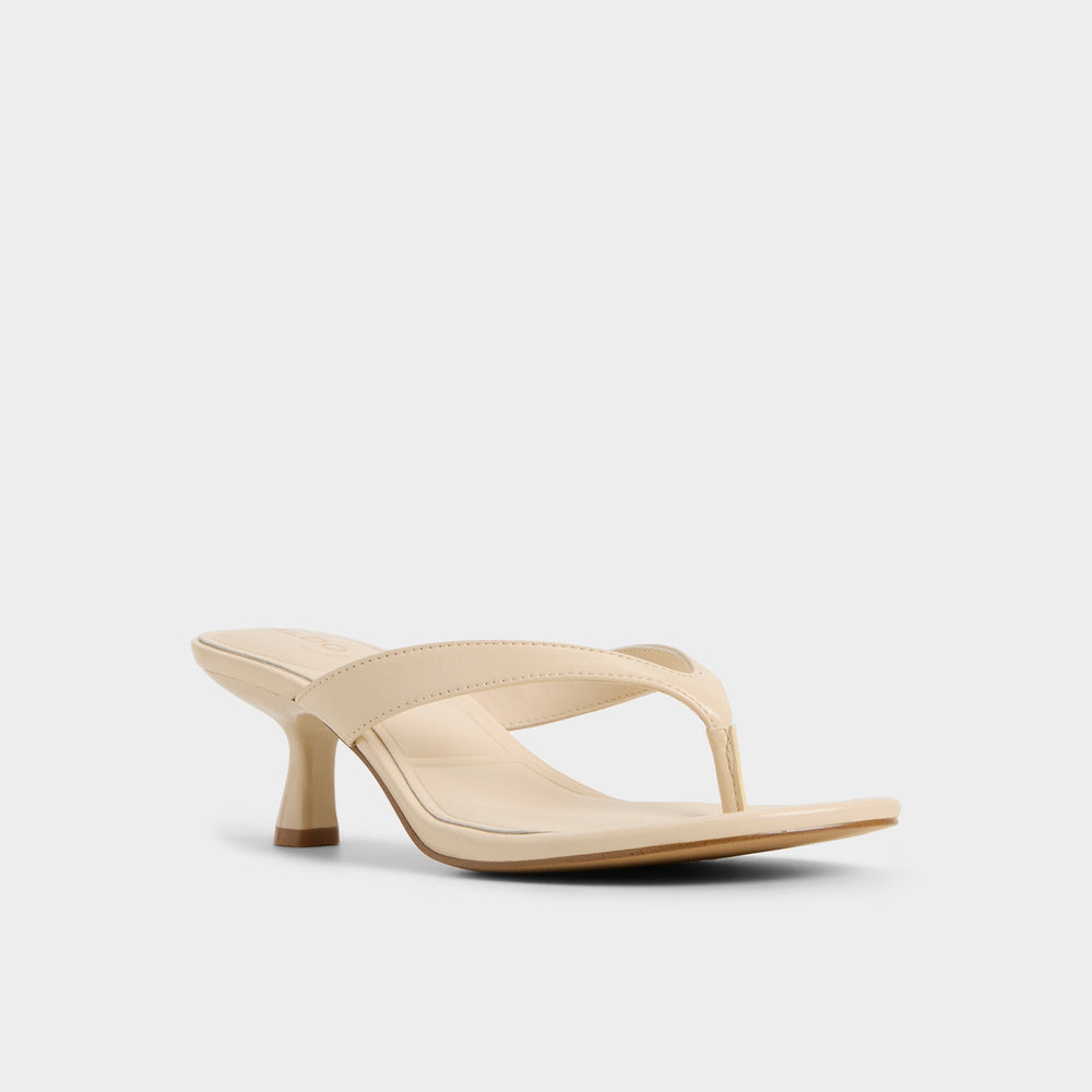 Jump in Cream - Heeled flip flop, Kitten heel | Aldo outlet