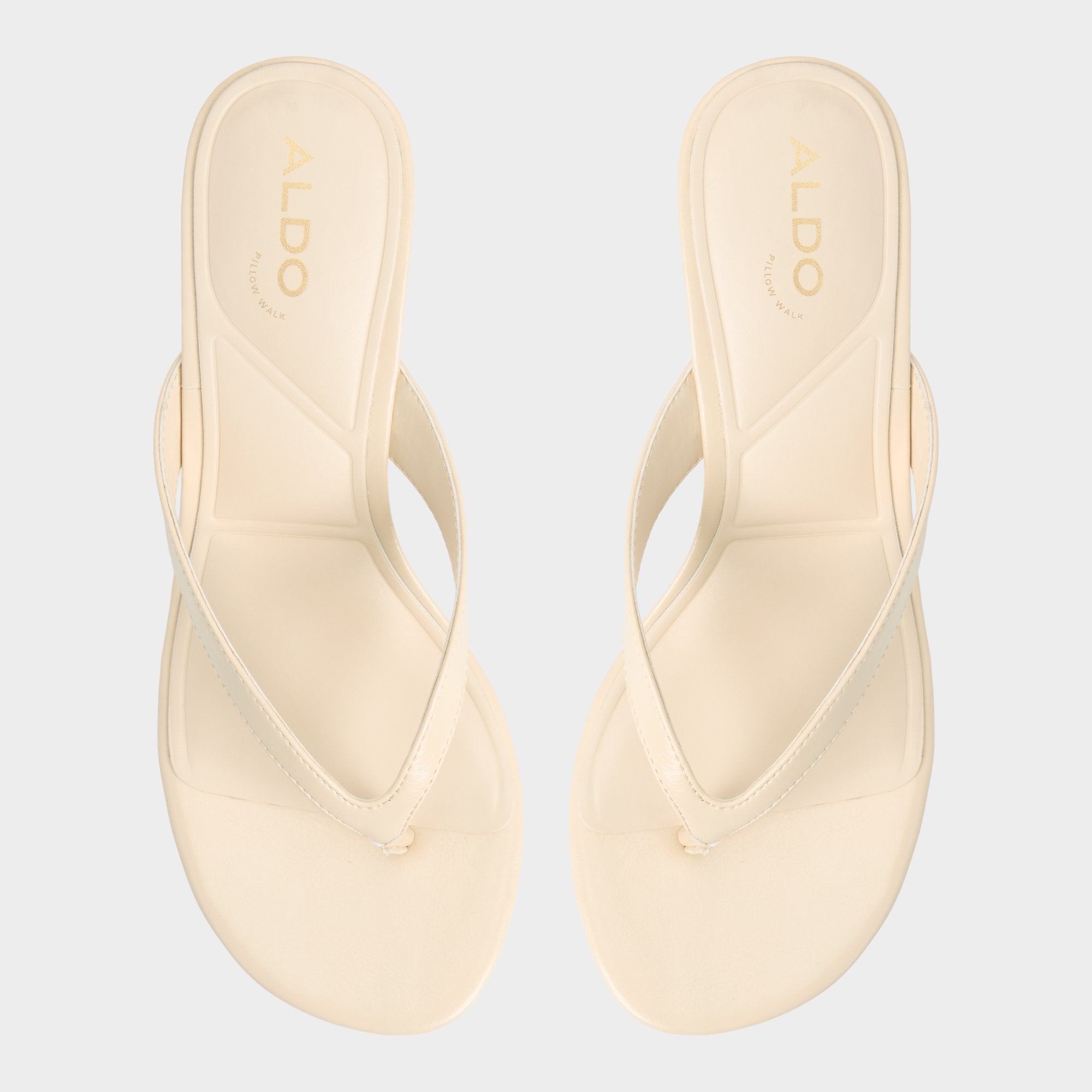 Jump in Cream - Heeled flip flop, Kitten heel | Aldo outlet