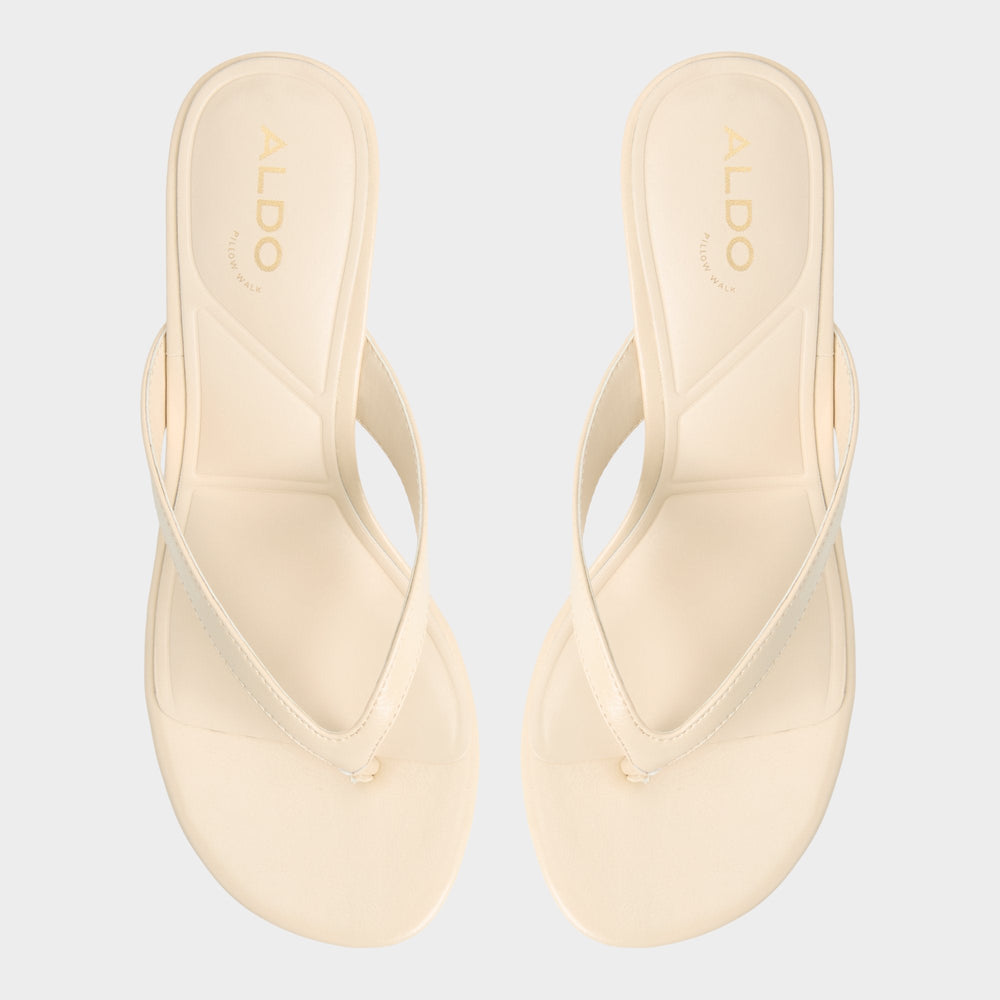 Jump in Cream - Heeled flip flop, Kitten heel | Aldo outlet