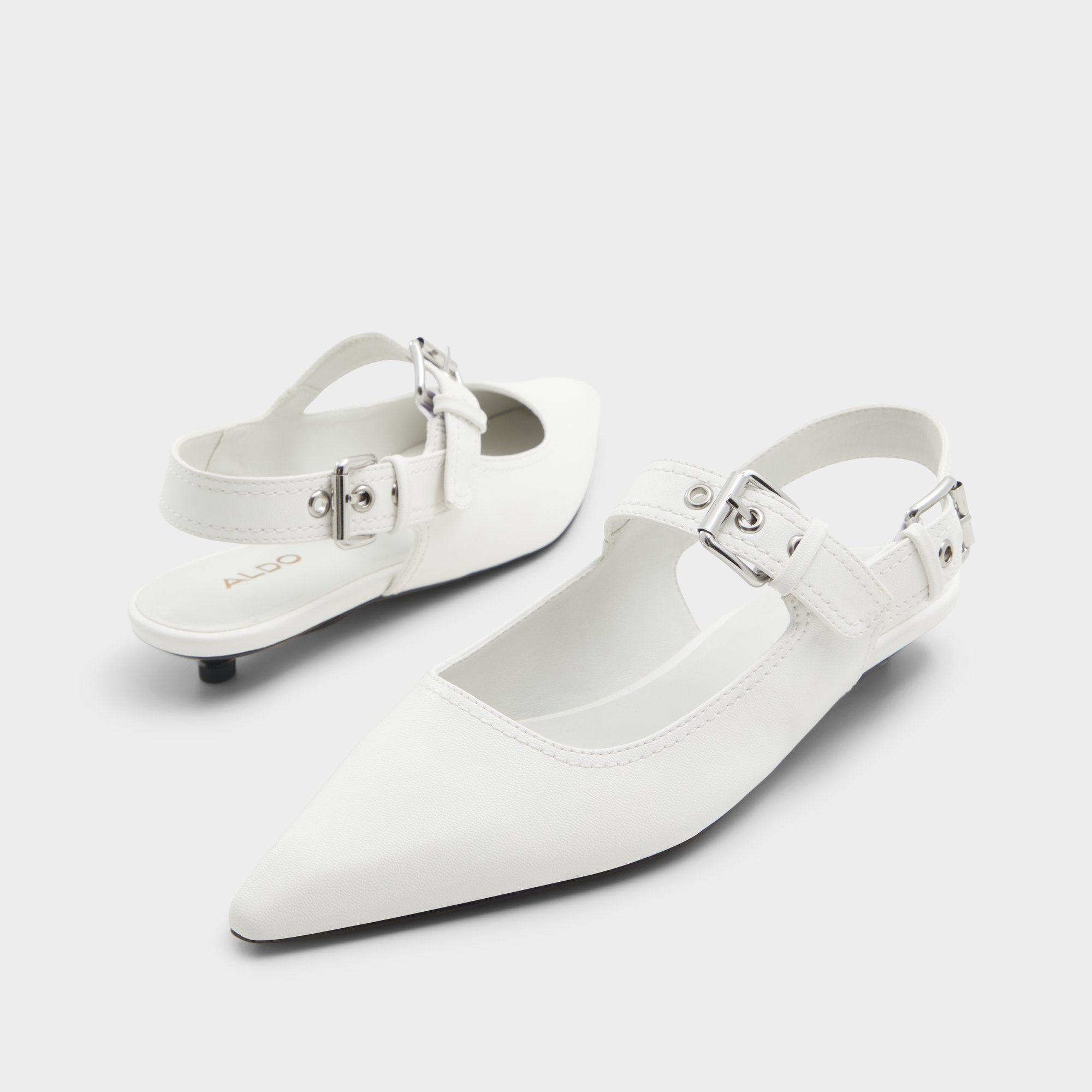 Kellya White Women's Slingbacks - Sling back high heel, Kitten heel | Aldo discount