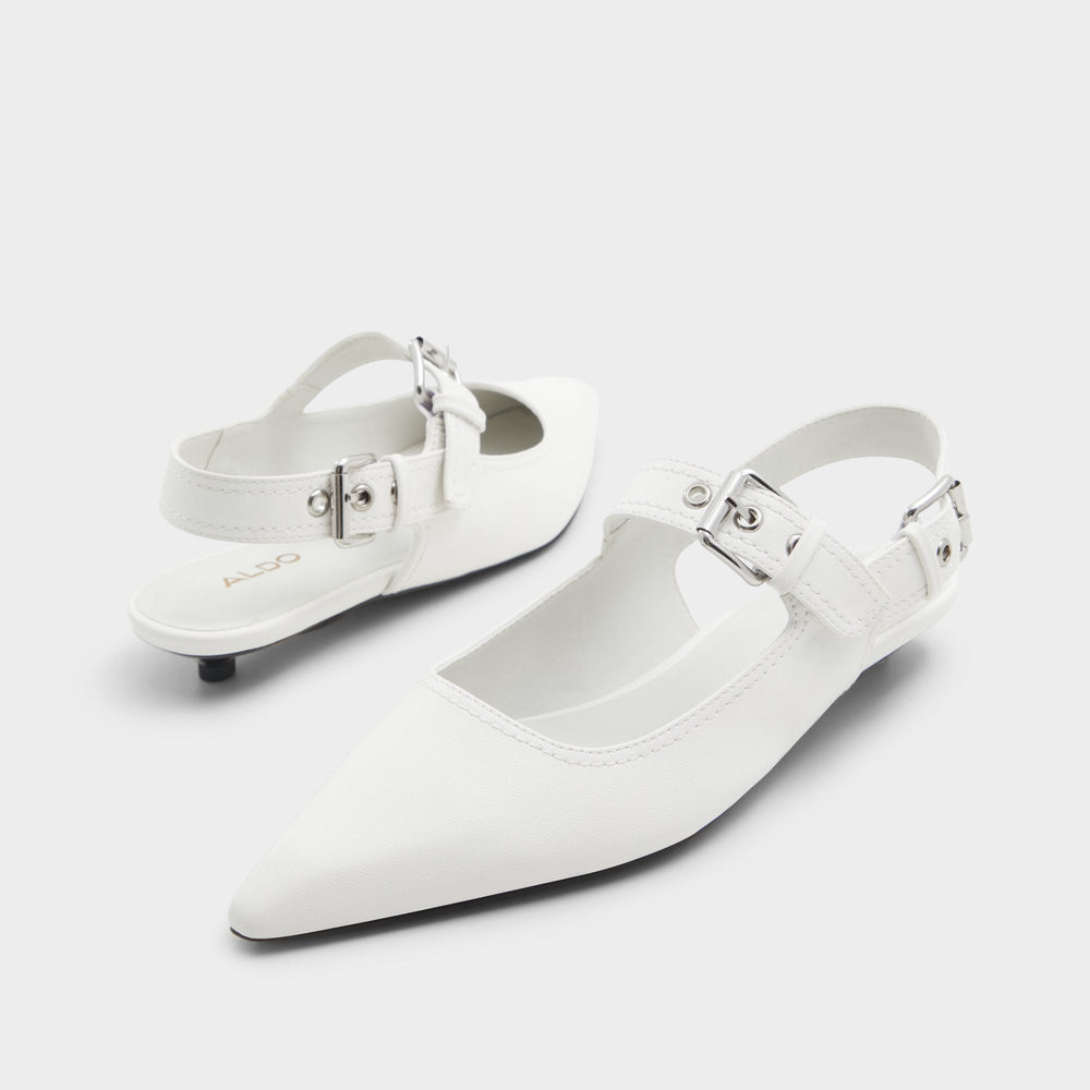 Kellya White Women's Slingbacks - Sling back high heel, Kitten heel | Aldo discount