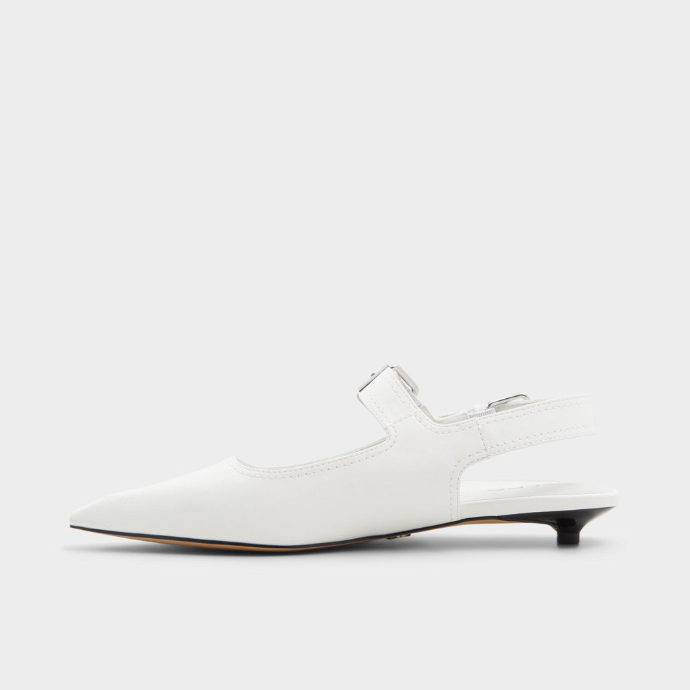 Kellya White Women's Slingbacks - Sling back high heel, Kitten heel | Aldo discount