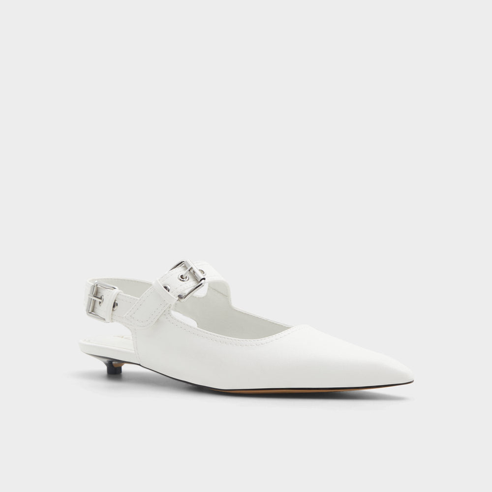 Kellya White Women's Slingbacks - Sling back high heel, Kitten heel | Aldo discount