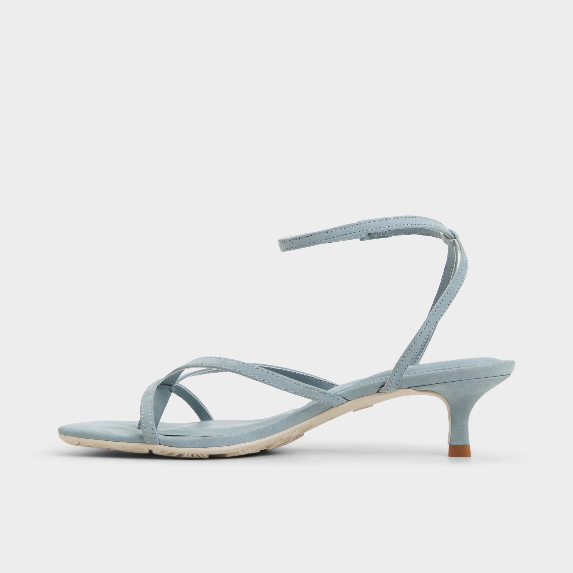 Soffie Other Blue Women's Strappy sandals - Strappy heeled sandal, Kitten heel | Aldo outlet
