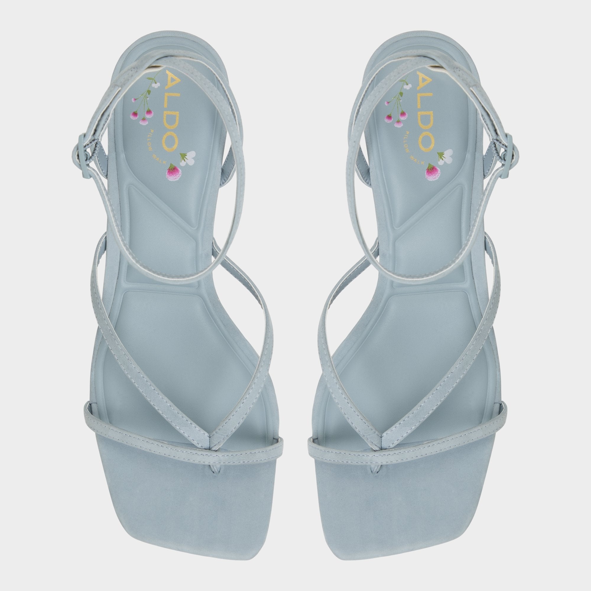 Soffie Other Blue Women's Strappy sandals - Strappy heeled sandal, Kitten heel | Aldo outlet