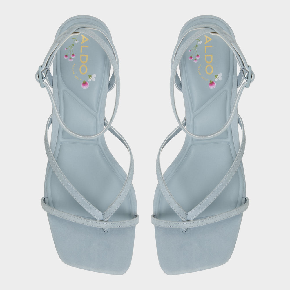 Soffie Other Blue Women's Strappy sandals - Strappy heeled sandal, Kitten heel | Aldo outlet