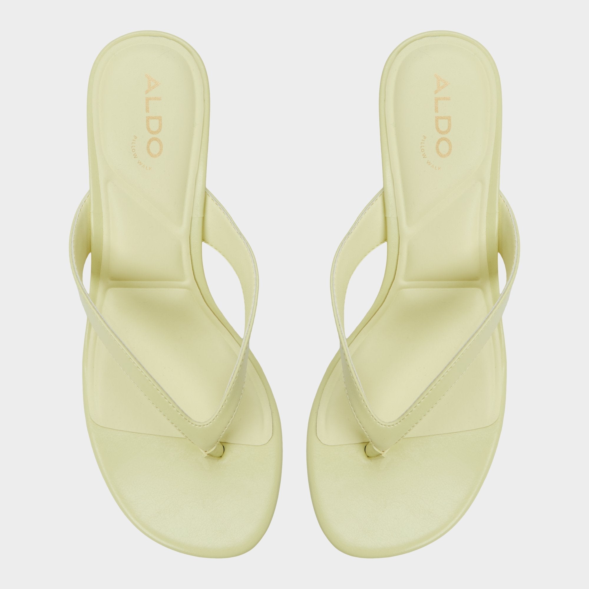 Jump Other Yellow Women's Strappy sandals - Heeled flip flop, Kitten heel | Aldo sale