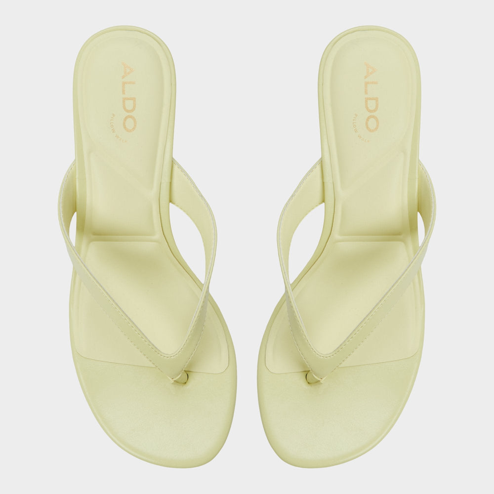 Jump Other Yellow Women's Strappy sandals - Heeled flip flop, Kitten heel | Aldo sale