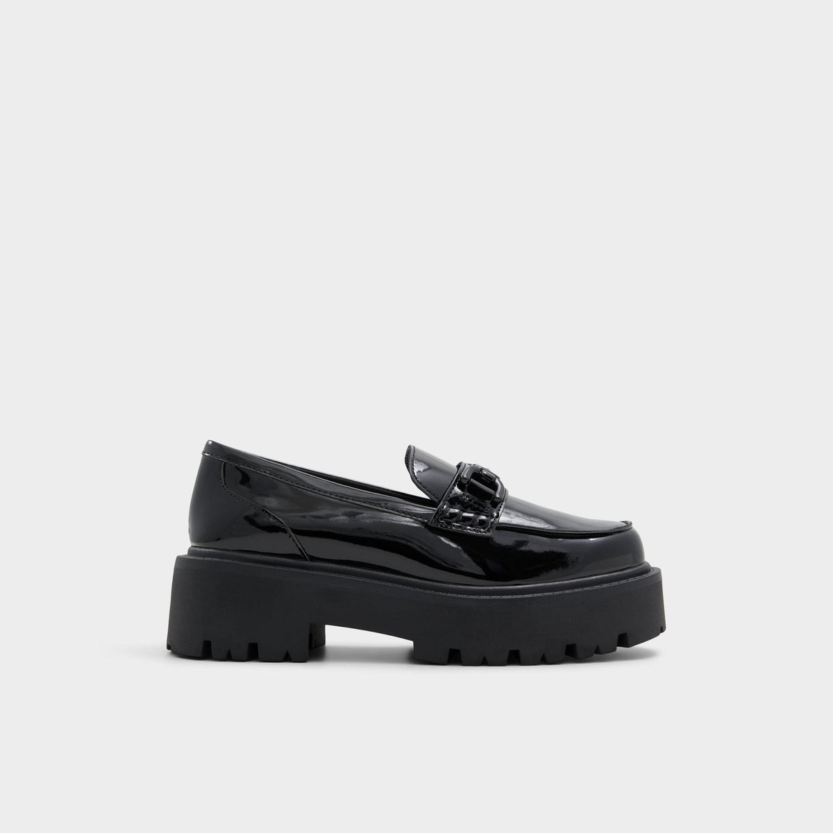 Oneameth Black Synthetic Patent Women's Loafers & Oxfords - Loafer, Lug sole | Aldo online