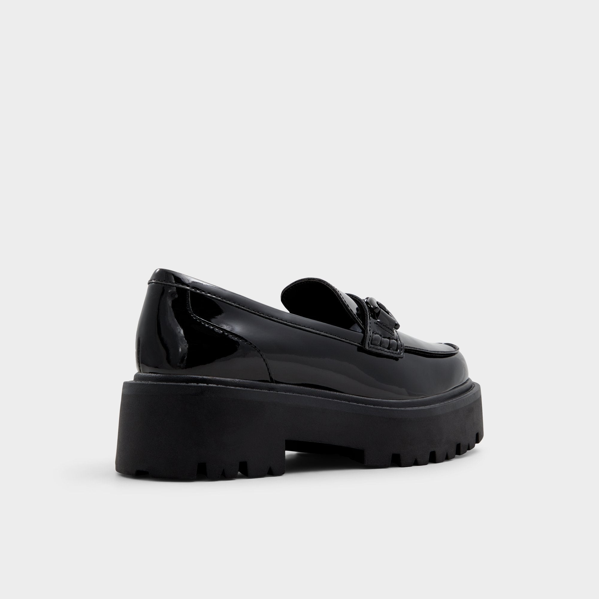 Oneameth Black Synthetic Patent Women's Loafers & Oxfords - Loafer, Lug sole | Aldo online