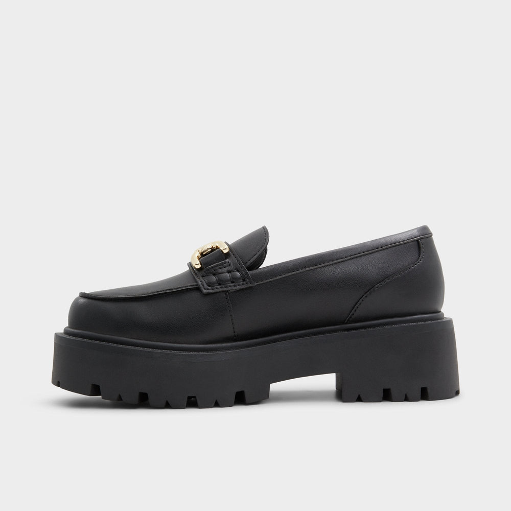 Oneameth Black Synthetic Smooth Women's Loafers & Oxfords - Loafer, Lug sole | Aldo for sale