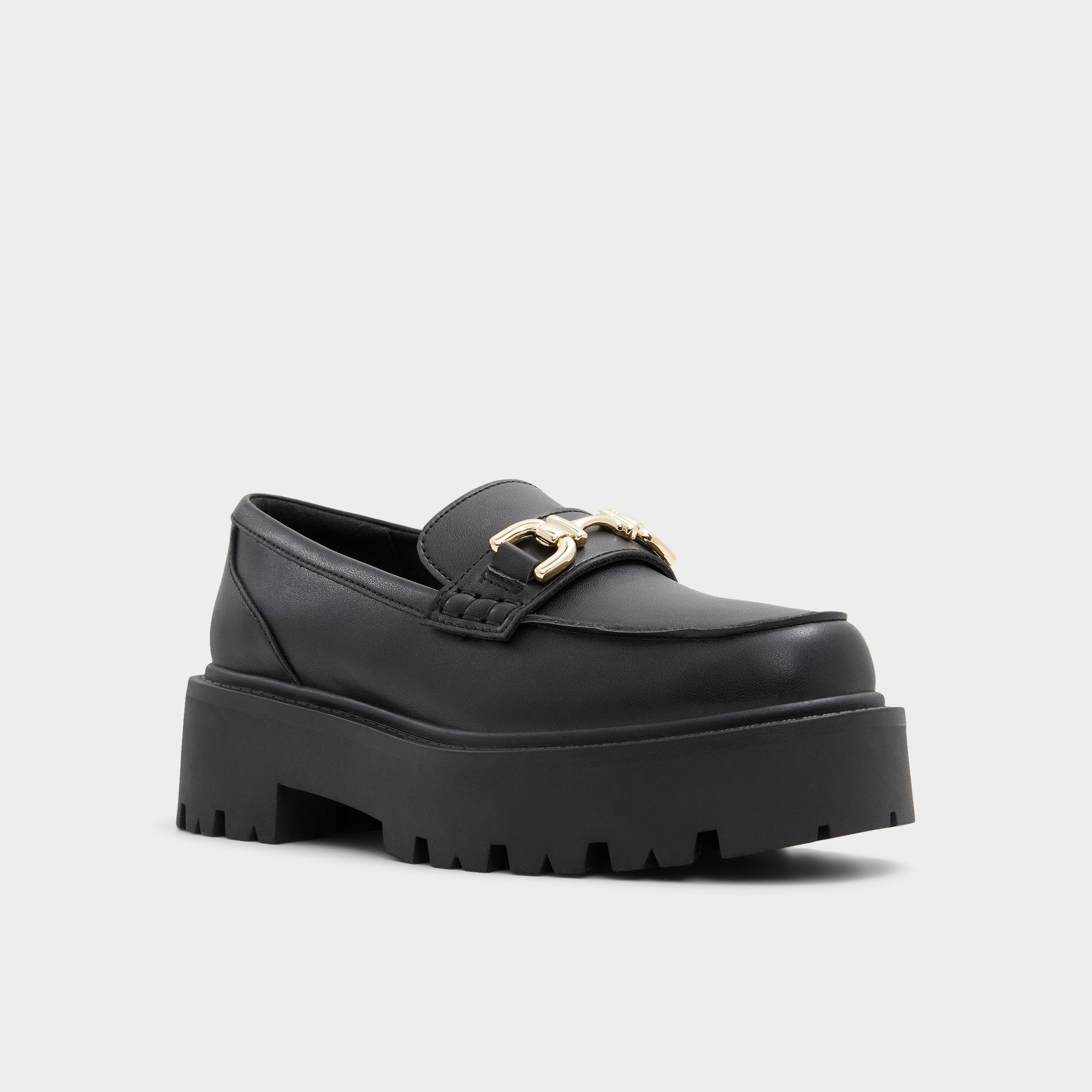 Oneameth Black Synthetic Smooth Women's Loafers & Oxfords - Loafer, Lug sole | Aldo for sale