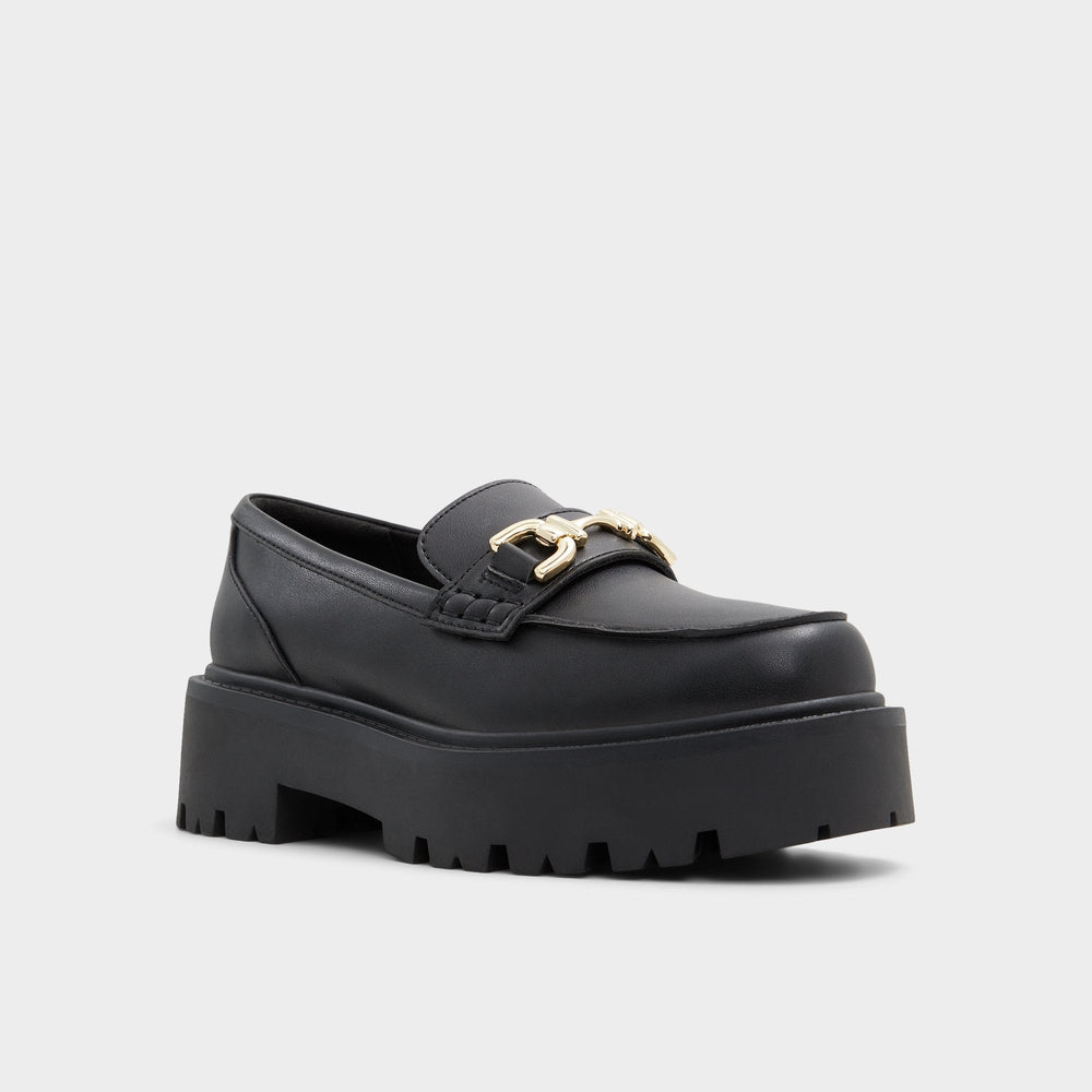 Oneameth Black Synthetic Smooth Women's Loafers & Oxfords - Loafer, Lug sole | Aldo for sale