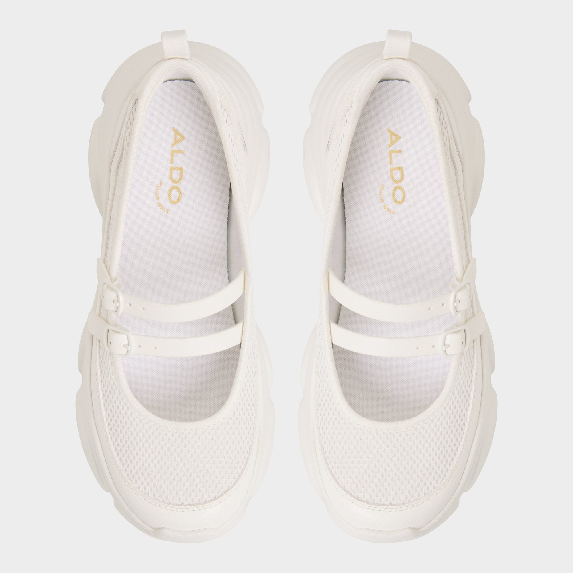 Aethera White Women's Platform and wedge sneakers - Mary Jane Sneakers, Jogger sole | Aldo sale