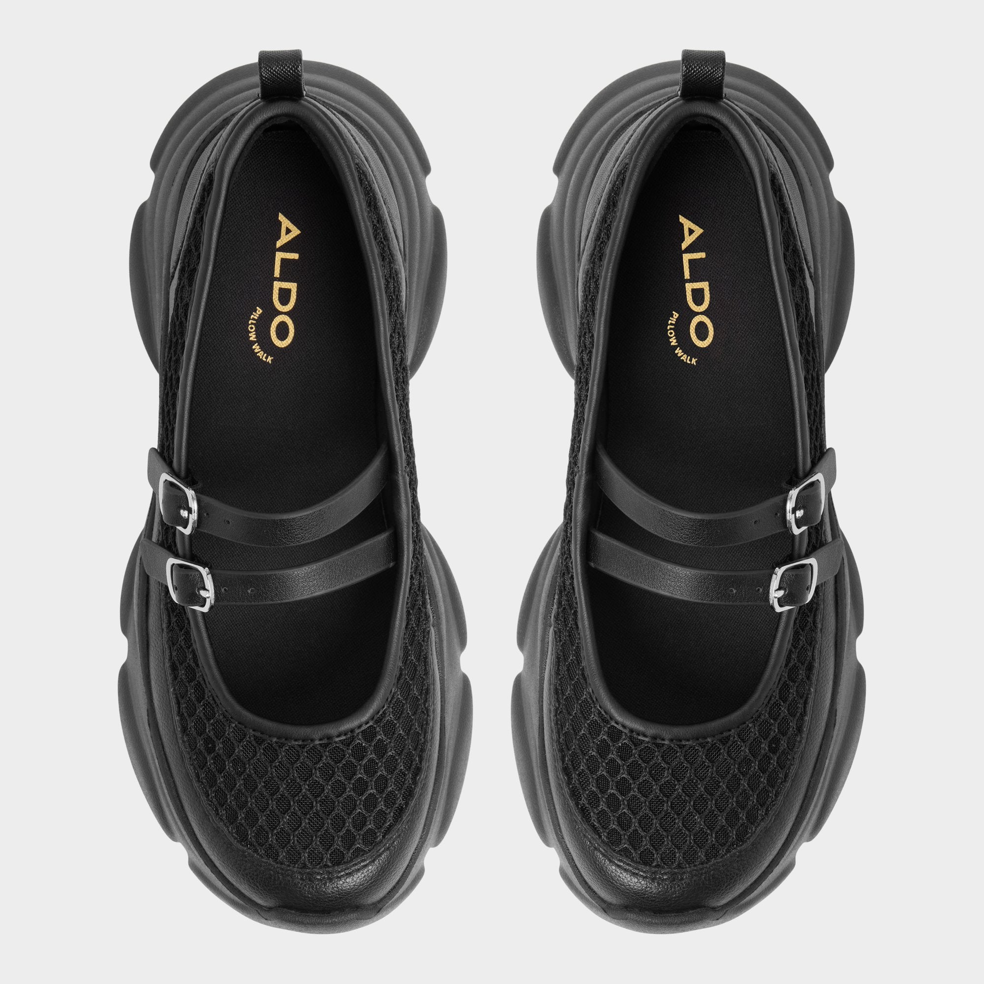 Aethera Black Women's Platform and wedge sneakers - Mary Jane Sneakers, Jogger sole | Aldo online
