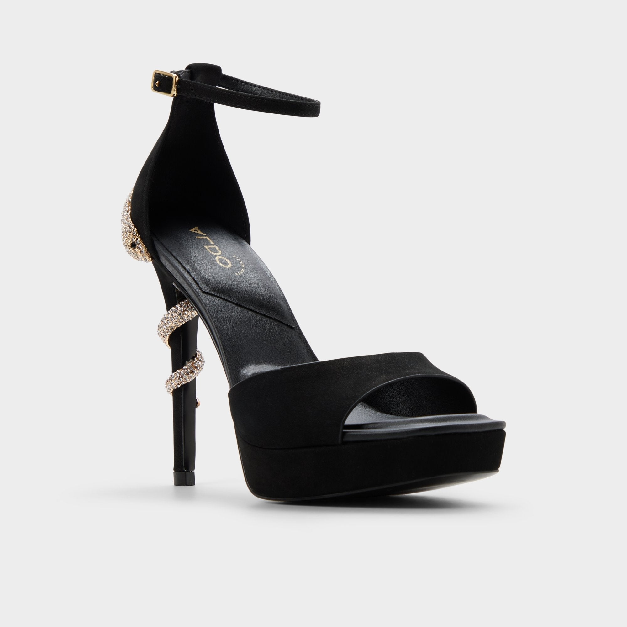 Medusa in Other Black 14266744 - Strappy heeled sandal, Platform | Aldo discount