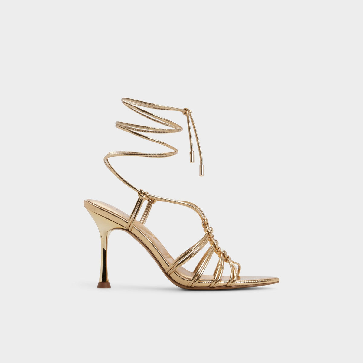 Curacao in Gold - Strappy heeled sandal, Stiletto heel | Aldo online