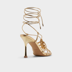 Curacao in Gold - Strappy heeled sandal, Stiletto heel | Aldo online