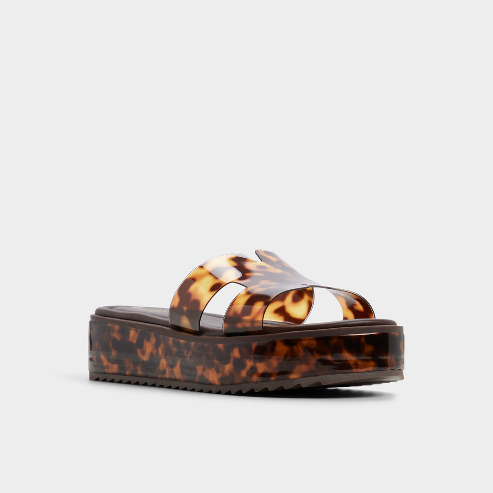 Anayelie in Open Brown - Slide sandal, Platform | Aldo discount