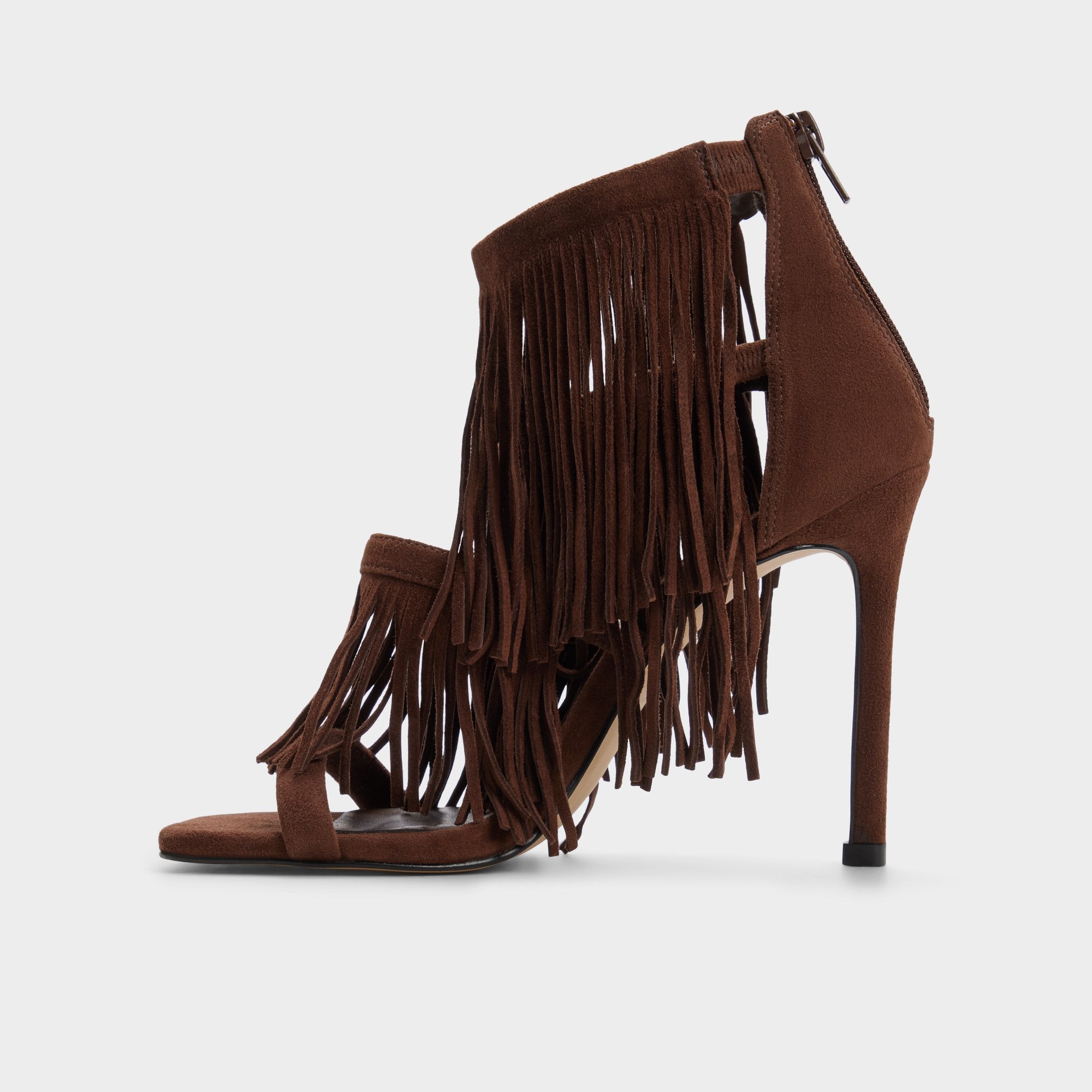 Nahana in Dark Brown - Strappy heeled sandal, Stiletto heel | Aldo sale