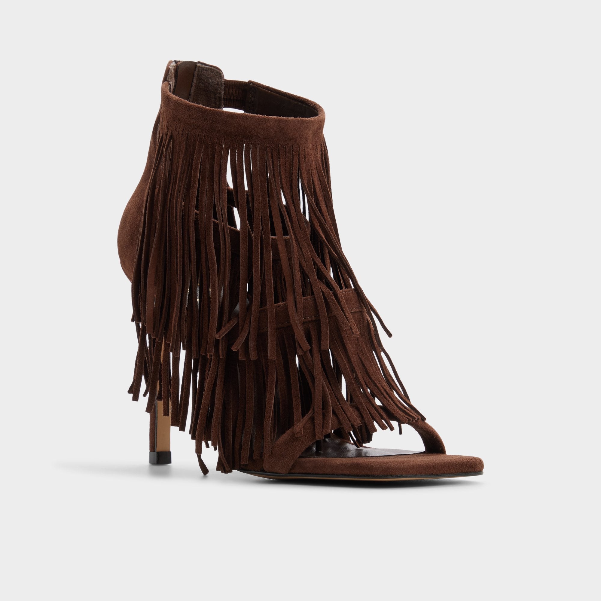 Nahana in Dark Brown - Strappy heeled sandal, Stiletto heel | Aldo sale
