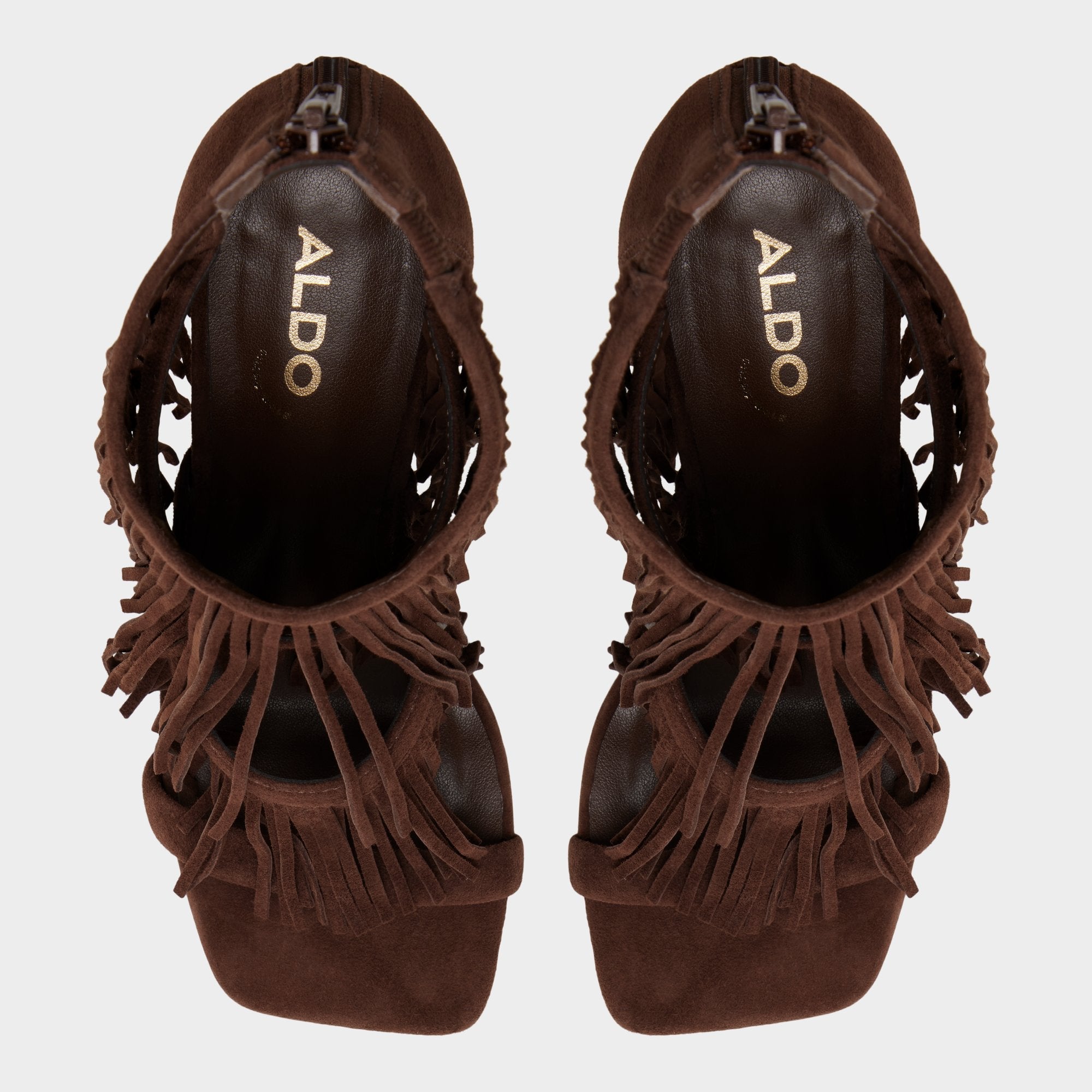 Nahana in Dark Brown - Strappy heeled sandal, Stiletto heel | Aldo sale