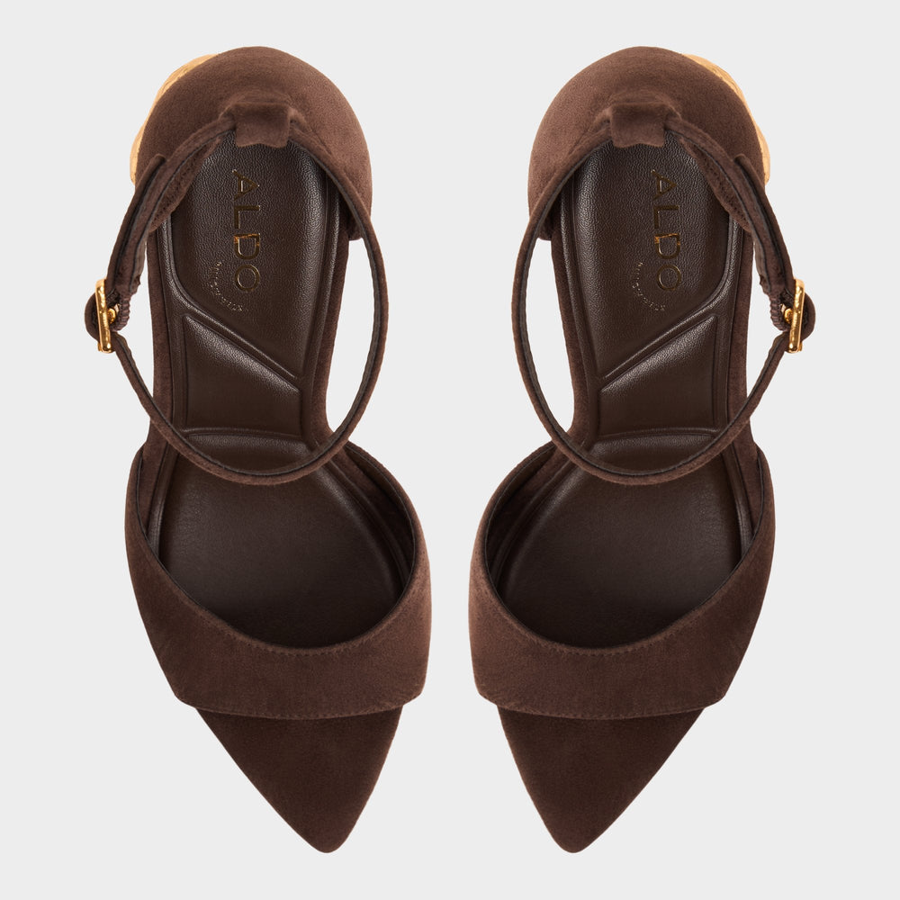 Medeza in Dark Brown - Strappy heeled sandal | Aldo for sale