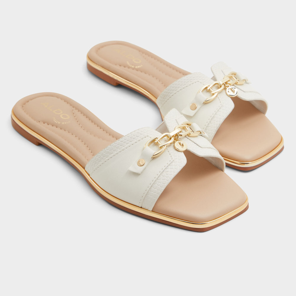 Alamassi Open White Women's Flats - Slide sandal | Aldo outlet