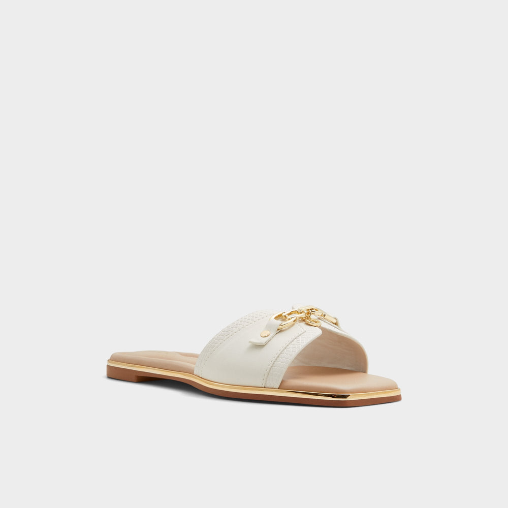 Alamassi Open White Women's Flats - Slide sandal | Aldo outlet