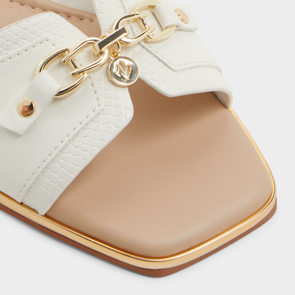 Alamassi Open White Women's Flats - Slide sandal | Aldo outlet