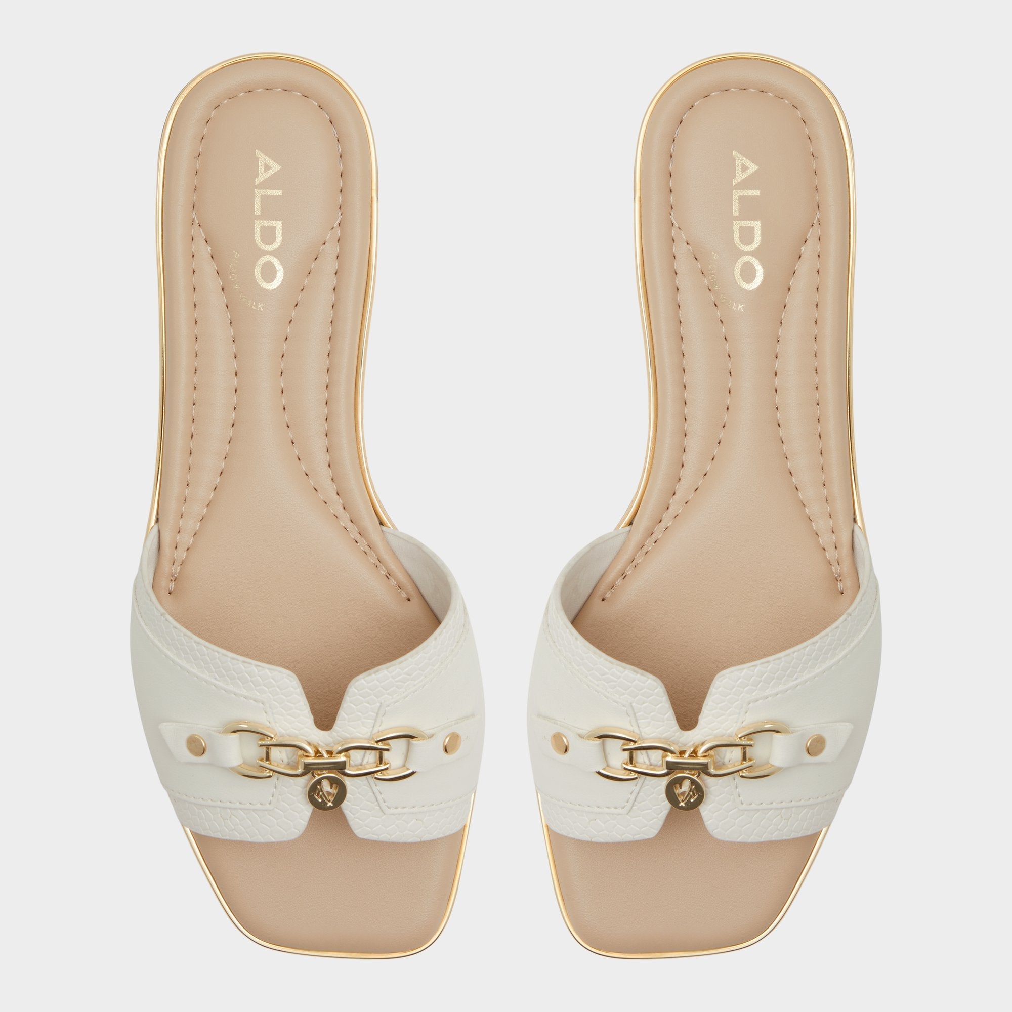 Alamassi Open White Women's Flats - Slide sandal | Aldo outlet