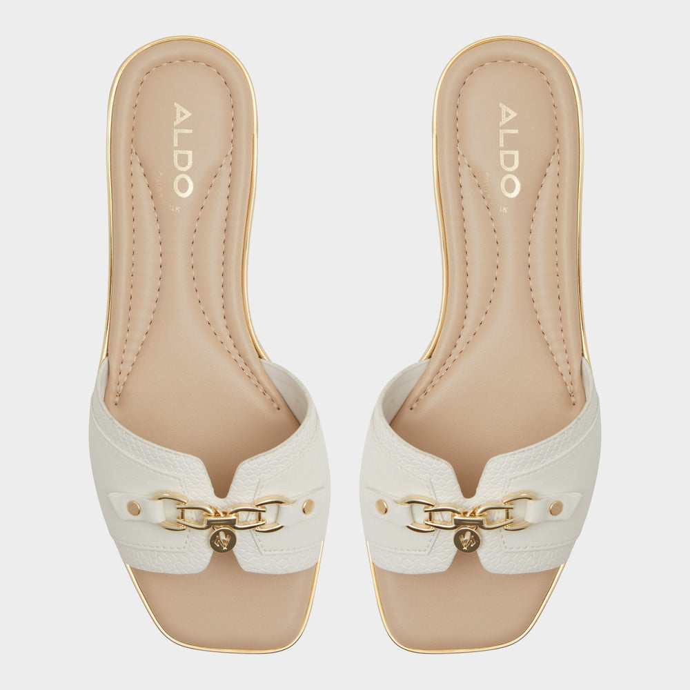 Alamassi Open White Women's Flats - Slide sandal | Aldo outlet