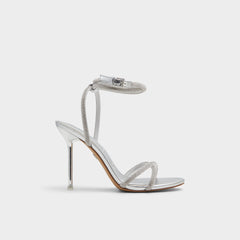Manaelden Silver Women's Heeled sandals - Strappy heeled sandal, Stiletto heel | Aldo on sale