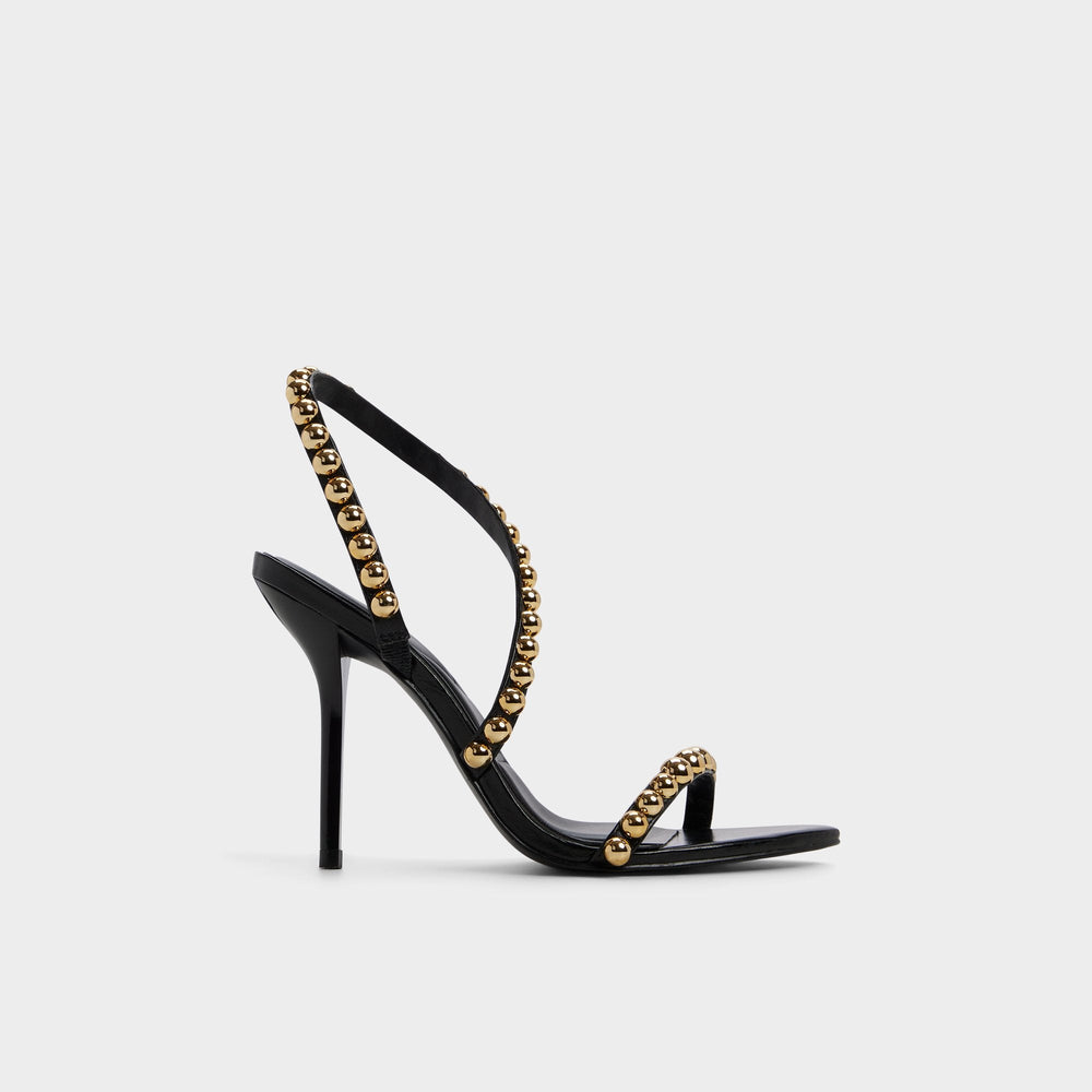 Attey in Black - Strappy heeled sandal, Stiletto heel | Aldo discount