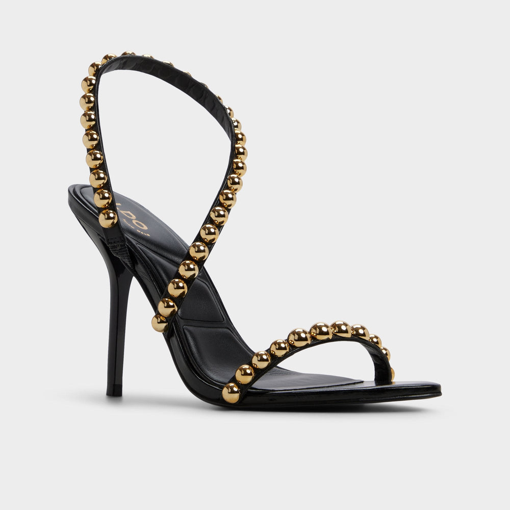 Attey in Black - Strappy heeled sandal, Stiletto heel | Aldo discount