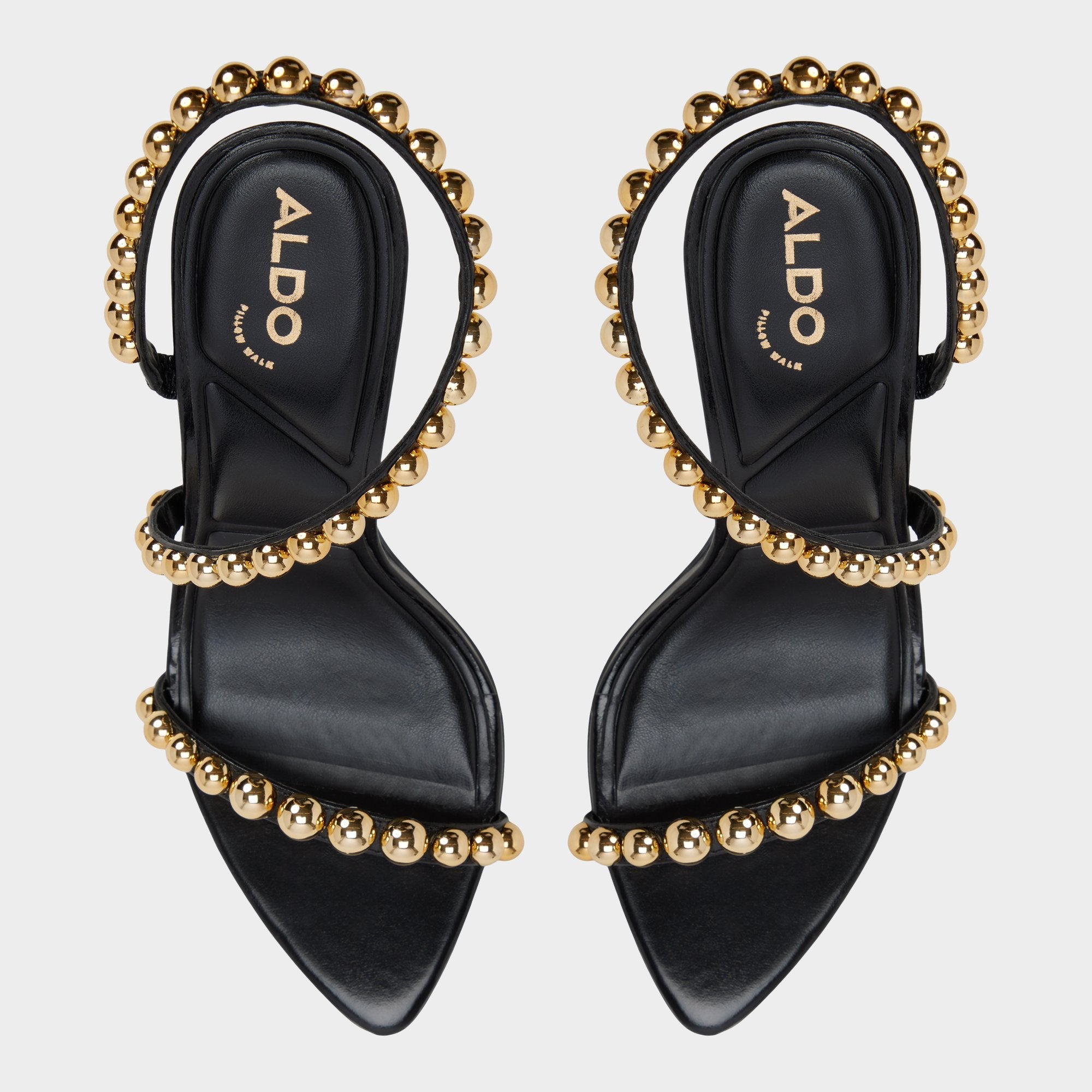 Attey in Black - Strappy heeled sandal, Stiletto heel | Aldo discount