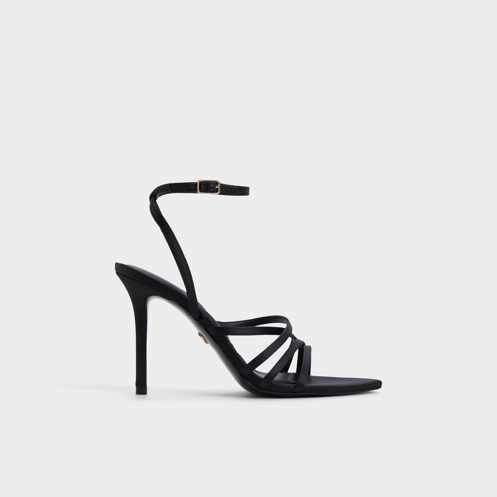 Solania Black Women's Strappy sandals - Strappy heeled sandal, Stiletto heel | Aldo outlet