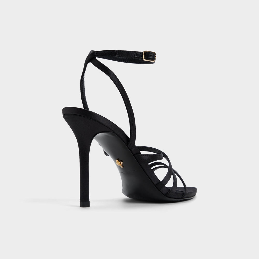 Solania Black Women's Strappy sandals - Strappy heeled sandal, Stiletto heel | Aldo outlet