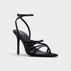 Solania Black Women's Strappy sandals - Strappy heeled sandal, Stiletto heel | Aldo outlet