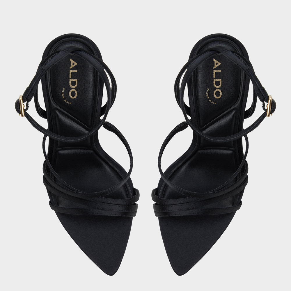 Solania Black Women's Strappy sandals - Strappy heeled sandal, Stiletto heel | Aldo outlet
